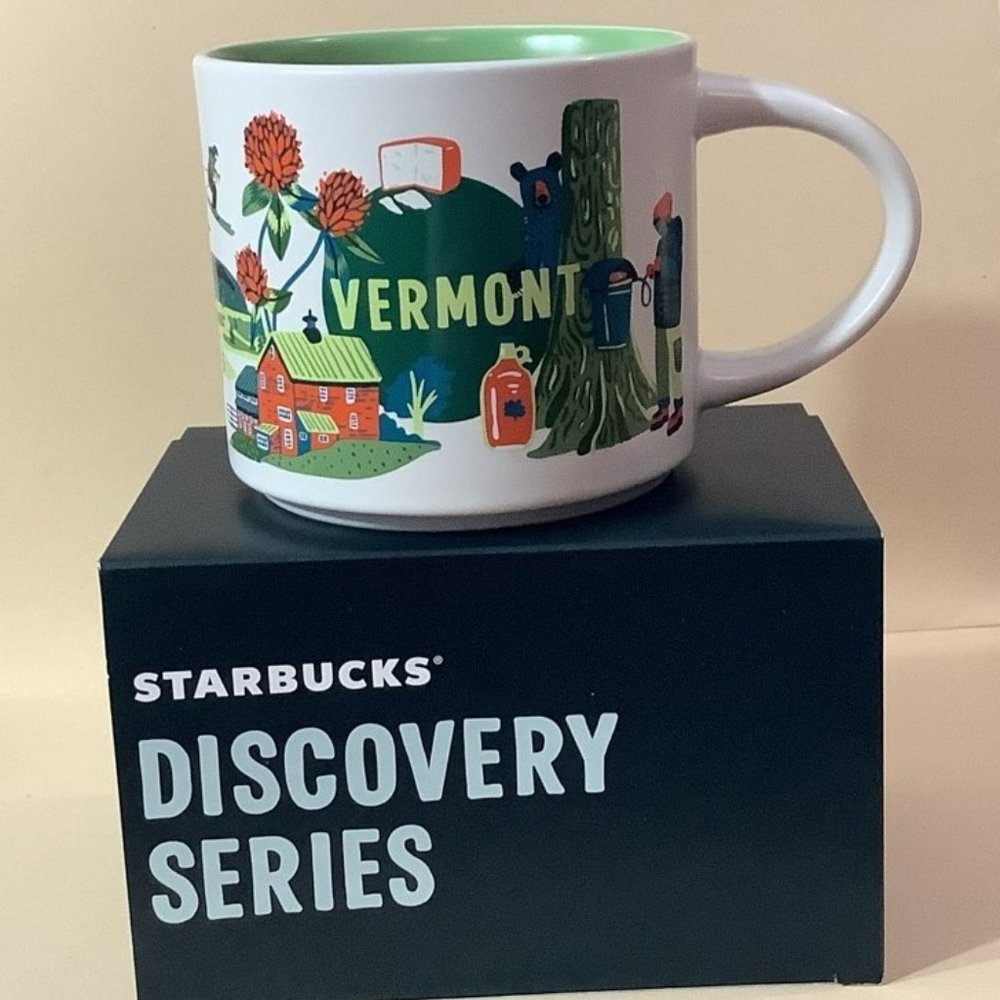 Starbucks VERMONT Coffee Mug, DISCOVERY Series, NEW, 14 oz